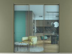 Перегородка Formato внутри проёма трёхстворчатая