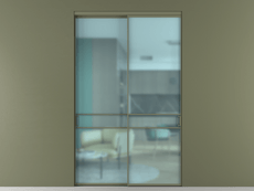 Перегородка Formato внутри проёма 2 створки