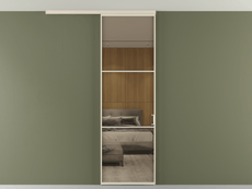 Перегородка Формато вдоль стены на потолок 1 створка