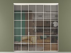 Перегородка Formato внутри проёма 3 створки