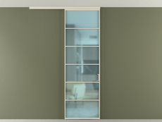 Перегородка Formato вдоль стены на потолок одностворчатая