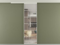 Перегородка Формато вдоль стены на потолок 1 створка