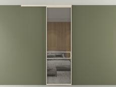 Перегородка Формато вдоль стены на потолок 1 створка