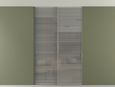 Перегородка Formato внутри проёма двустворчатая со скрытым креплением в потолок