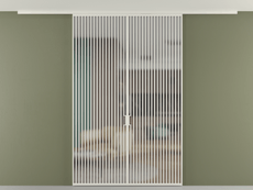 Перегородка Формато вдоль стены на потолок 2 створки