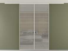 Перегородка Формато вдоль стены на потолок 2 створки