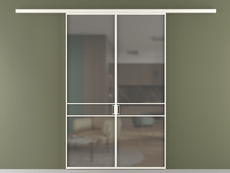 Перегородка Формато вдоль стены 2 створки