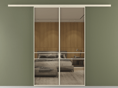 Перегородка Формато вдоль стены 2 створки