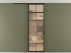 Перегородка Формато вдоль стены на потолок 1 створка