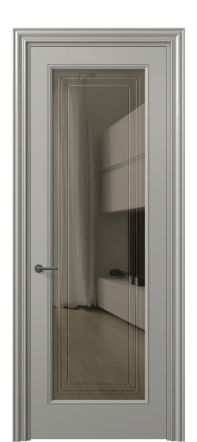 Межкомнатная дверь 8400 МНСР Бронза с гравировкой. Цвет Матовый нейтральный серый. Материал Гладкая эмаль. Коллекция Mascot. Фото. Дверь межкомнатная 8400 МНСР Бронза с гравировкой. Цвет Матовый нейтральный серый. Материал Гладкая эмаль. Коллекция Mascot. Картинка.